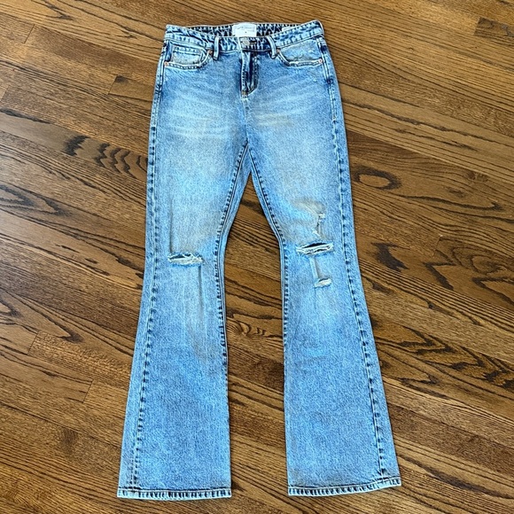 Dear John Women’s 27 Distressed Blue Boot Cut Jeans - Picture 1 of 5